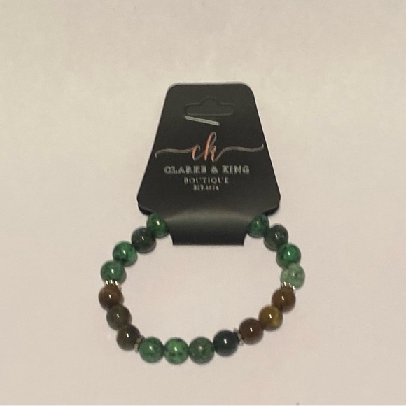 New Jade and Tiger Eye Beaded Bracelet - Picture 1 of 7